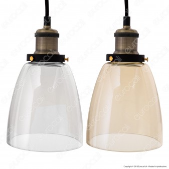 V-TAC VT-7140 Lampadario in Vetro con Portalampada per Lampadine E27