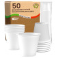 Bicchierini da Caffè in Carta Riciclabile Colore Bianco da 80ml - Confezione da 50 Bicchieri