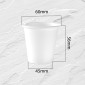 Immagine 2 - Bicchieri in Carta Riciclabile Colore Bianco da 120ml - Confezione da 50 Bicchieri