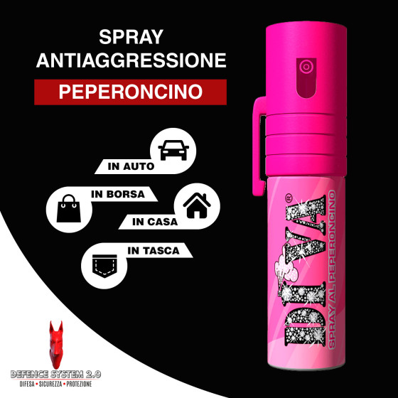 Spray antiaggressione al peperoncino Di.Va
