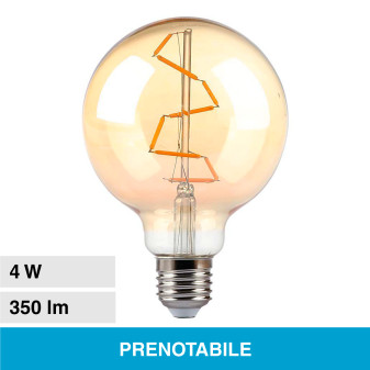 V-Tac VT-2024 Lampadina LED E27 4W Bulb G95 Globo Filament