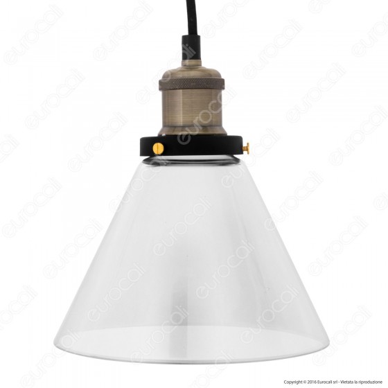 V-TAC VT-7185 Lampadario in Vetro Trasparente con Portalampada per V-TAC VT-7185 Lampadario in Vetro Trasparente con Portalampada per