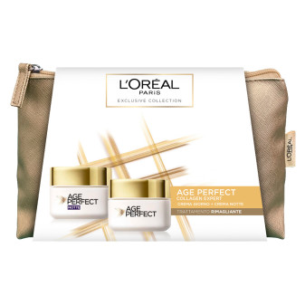L'Oréal Paris Exclusive Collection Confezione Regalo con Age Perfect Crema Viso Rimagliante Giorno