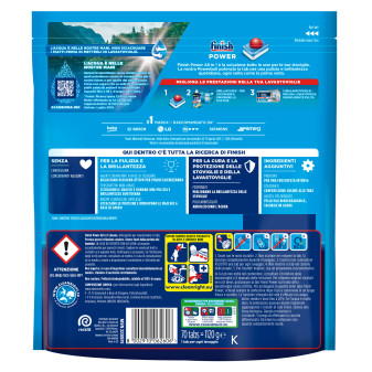 Finish Powerball Power Tab All In 1 Capsule al Limone per Lavastoviglie Maxi Pack - Confezione da