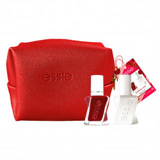 Essie Pochette con Smalto Semipermanente Gel 345 Bubbles Only + Top Coat Gel Colore Trasparente