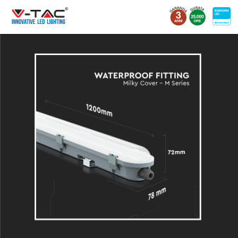 V-Tac VT-120036 Tubo LED Plafoniera 36W Lampadina Chip Samsung