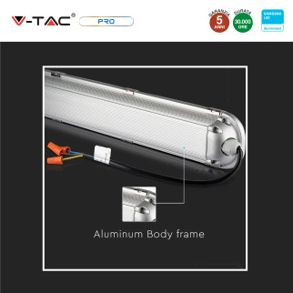 V-Tac Pro VT-160 Tubo LED Plafoniera 60W Lampadina Chip Samsung