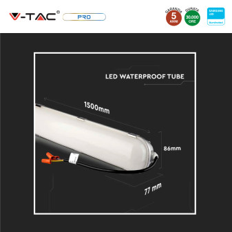 V-Tac Pro VT-170 Tubo LED Plafoniera 70W Lampadina Chip Samsung