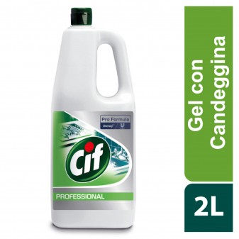 Cif Professional Gel con Candeggina Detergente in Crema per Superfici di Bagno e Cucina - 8 Flaconi