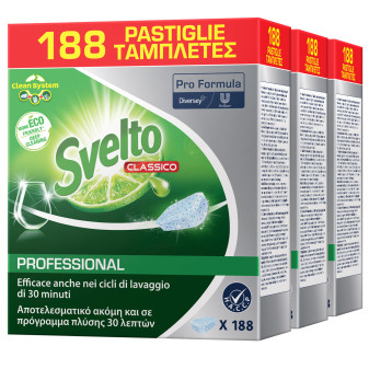 Svelto Professional Detersivo Classico in Pastiglie per Lavastoviglie - 3...