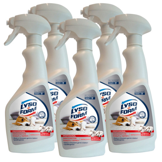 Lysoform Professional Smacchiatore Spray per Tessuti e Tappeti Profumo Fiori di Cotone - 5 Flaconi Lysoform Professional Smacchiatore Spray per Tessuti e Tappeti Profumo Fiori di Cotone - 5 Flaconi