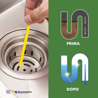 Intergross Cleaning Stick Bastoncini Profumati per Pulizia delle Tubature Profumo Limone -
