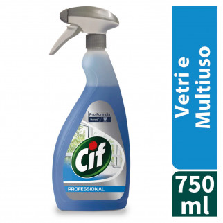 Cif Professional Vetri e Multiuso Detergente Spray - 6 Flaconi da 750ml