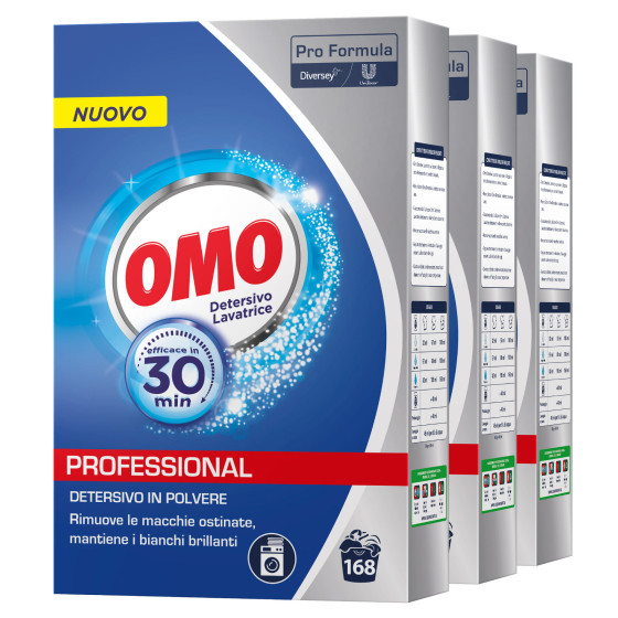 Omo Professional Detersivo in Polvere per Lavatrice - 3 Confezioni da 8,4Kg Omo Professional Detersivo in Polvere per Lavatrice - 3 Confezioni da 8,4Kg