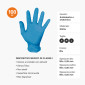 Immagine 2 - New Med Gloves Must Guanti Monouso Blu in Nitrile Senza Talco - Confezione da 100 pezzi