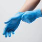 Immagine 4 - New Med Gloves Must Guanti Monouso Blu in Nitrile Senza Talco - Confezione da 100 pezzi
