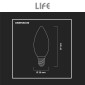 Immagine 6 - Life Lampadina LED E14 Filament 6.5W Candle C35 Candela in