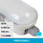 V-Tac VT-150048 Tubo LED Plafoniera 48W Lampadina SMD Chip Samsung IP65 150cm - SKU 2120215 / 2120214