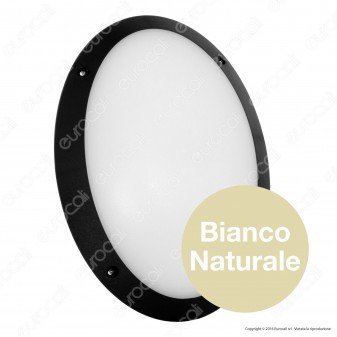 Wiva Plafoniera LED 17W mod. BULK-Downhill Nera Forma Ovale IP54 -