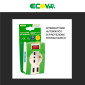 Immagine 3 - Ecova Multipresa Adattatore 1 Presa Schuko 10/16A 2P+T 2 Prese 10/16A 2P+T 2 Porte USB A con Spina