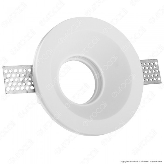 V-Tac VT 776RD Portafaretto Rotondo da Incasso in Gesso per Lampadine V-Tac VT 776RD Portafaretto Rotondo da Incasso in Gesso per Lampadine
