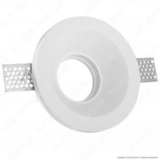 V-Tac VT 776RD Portafaretto Rotondo da Incasso in Gesso per Lampadine
