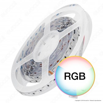 Wiva Striscia LED 5050 Impermeabile Multicolore RGB 60 LED/metro 24V