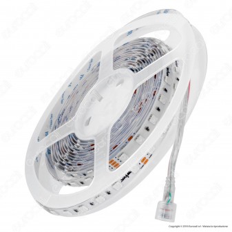 Wiva Striscia LED 5050 Impermeabile Multicolore RGB 60 LED/metro 24V