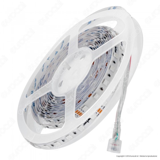 Wiva Striscia LED 5050 Impermeabile Multicolore RGB 60 LED/metro 24V Wiva Striscia LED 5050 Impermeabile Multicolore RGB 60 LED/metro 24V