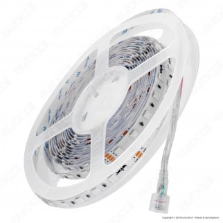Wiva Striscia LED 5050 Impermeabile Multicolore RGB 60 LED/metro 24V