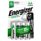 Energizer Accu Recharge Power Plus HR6 Stilo AA Mignon 1.2V Pile Ricaricabili 2000mAh - Blister da 4 Batterie