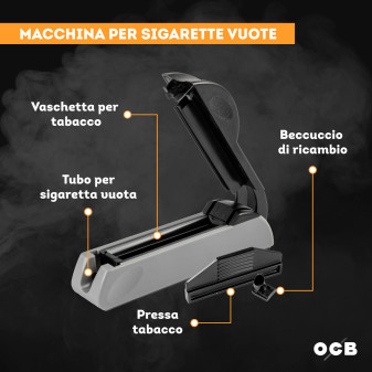 OCB Cigarette Machine Macchinetta Riempi Tubetti per Sigarette Vuote