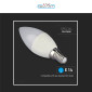 Immagine 9 - V-Tac Smart VT-5114 Lampadina LED Wi-Fi E14 4.8W Candle Bulb C37 Candela RGB+W Changing Color CCT Dimmerabile