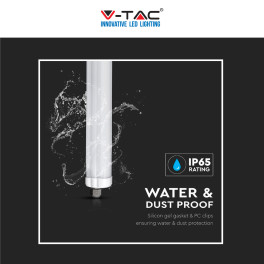 V-Tac VT-1249 Tubo LED Plafoniera 36W Lampadina SMD IP65 120cm