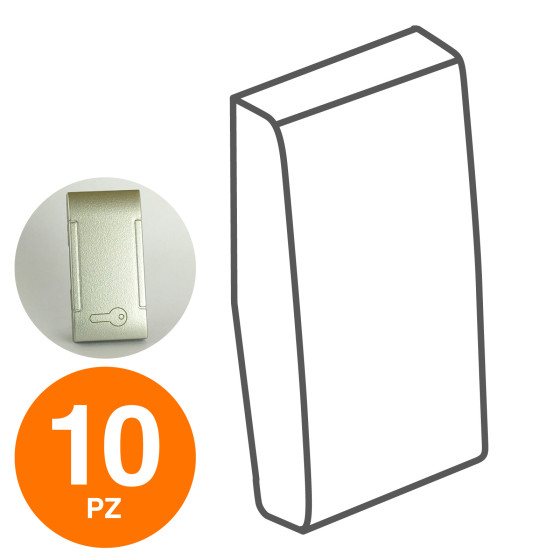 MAPAM Cover Pulsante Apertura ART Alluminio - Confezione 10pz - mod. 873A - Compatibile con BTicino MAPAM Cover Pulsante Apertura ART Alluminio - Confezione 10pz - mod. 873A - Compatibile con BTicino