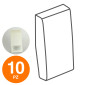 MAPAM Cover Pulsante Luce ART Bianco - Confezione 10pz - mod. 871B - Compatibile con BTicino LIVING