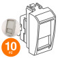 MAPAM Connettore Rete Rj45 8 Pin 5E Alluminio - Confezione 10pz - mod. 823A - Compatibile con BTicino LIVING