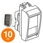 MAPAM Connettore Rete Rj45 8 Pin 5E Nero - Confezione 10pz - mod. 823N - Compatibile con BTicino LIVING