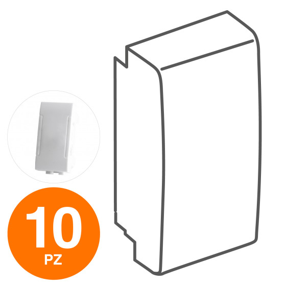 MAPAM Falso Polo ART Bianco - Confezione 10pz - mod. 40000B - Compatibile con BTicino LIVING MAPAM Falso Polo ART Bianco - Confezione 10pz - mod. 40000B - Compatibile con BTicino LIVING