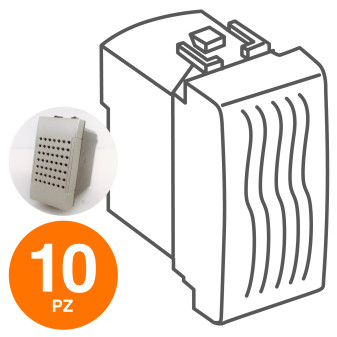 MAPAM Ronzatore (6A-220V) ART Alluminio - Confezione 10pz - mod. 822A - Compatibile con BTicino