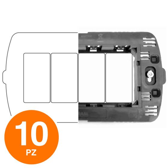 MAPAM Supporto ART 4P - Confezione 10pz - mod. 7004 - Compatibile con BTicino LIVING MAPAM Supporto ART 4P - Confezione 10pz - mod. 7004 - Compatibile con BTicino LIVING