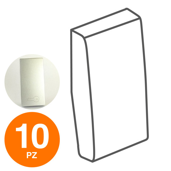 MAPAM Cover Pulsante Apertura GEM Alluminio - Confezione 10pz - mod. 673A - Compatibile con Vimar MAPAM Cover Pulsante Apertura GEM Alluminio - Confezione 10pz - mod. 673A - Compatibile con Vimar