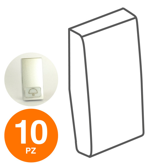 MAPAM Cover Pulsante Campanello GEM Alluminio - Confezione 10pz - mod. 672A - Compatibile con Vimar MAPAM Cover Pulsante Campanello GEM Alluminio - Confezione 10pz - mod. 672A - Compatibile con Vimar