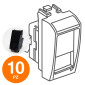 MAPAM Connettore Di Rete Rj45 GEM Nero - Confezione 10pz - mod. 627N - Compatibile con Vimar PLANA