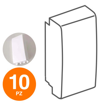 MAPAM Falso Polo GEM Bianco - Confezione 10pz - mod. 60000B - Compatibile con Vimar PLANA