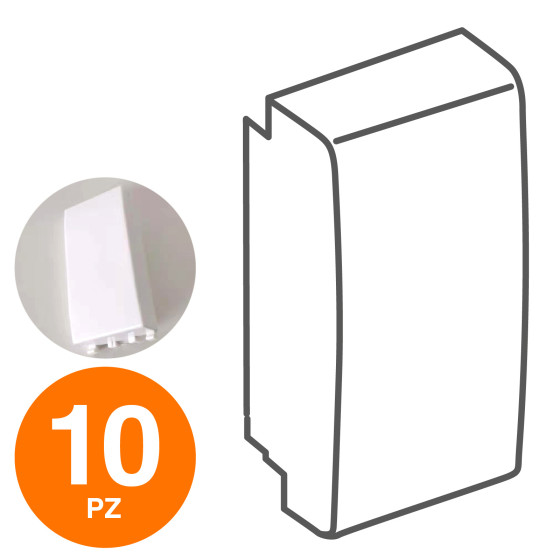MAPAM Falso Polo GEM Bianco - Confezione 10pz - mod. 60000B - Compatibile con Vimar PLANA MAPAM Falso Polo GEM Bianco - Confezione 10pz - mod. 60000B - Compatibile con Vimar PLANA