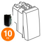 MAPAM Invertitore (16A-250V) GEM Nero - Confezione 10pz - mod. 604N - Compatibile con Vimar PLANA