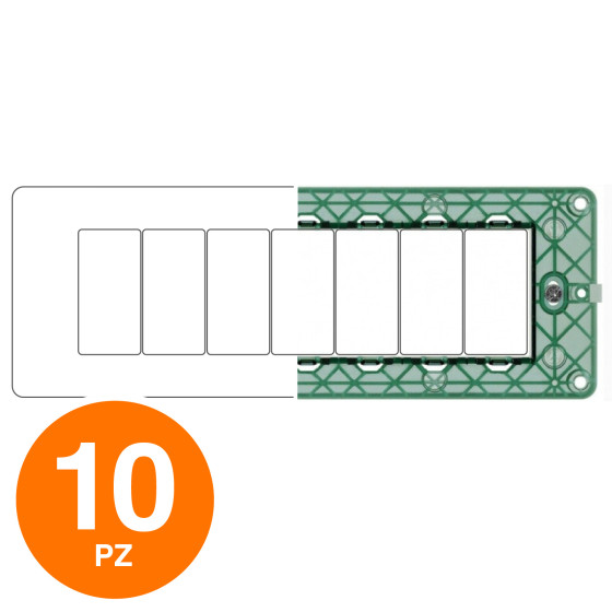 MAPAM Supporto GEM 7P - Confezione 10pz - mod. Z6007 - Compatibile con Vimar PLANA MAPAM Supporto GEM 7P - Confezione 10pz - mod. Z6007 - Compatibile con Vimar PLANA
