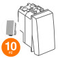 MAPAM Interruttore Unipolare (16A-250V) JOY Bianco - Confezione 10pz - mod. 501B - Compatibile con BTicino MATIX