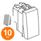 MAPAM Invertitore Unipolare (16A-250V) JOY Bianco - Confezione 10pz - mod. 504B - Compatibile con BTicino MATIX